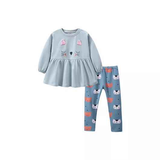 Conjunto de Suéter Casual Transpirable con Estampado para Niñas - Image 4