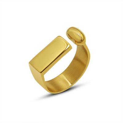 Anillo Minimalista Geométrico D-Shape para Mujer - Diseño Europeo y Americano - Image 11