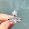 Micro Inlaid Five Pointed Star European And American Fashion Engagement Ring Plateado NO.5