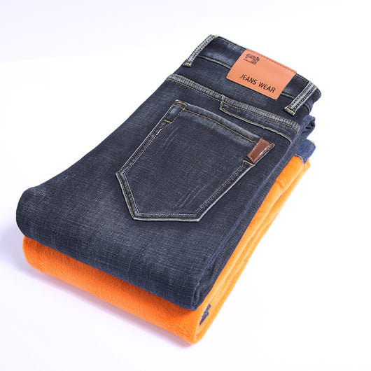 Jeans Slim Plus Elásticos con Forro Polar para Hombre - Image 3