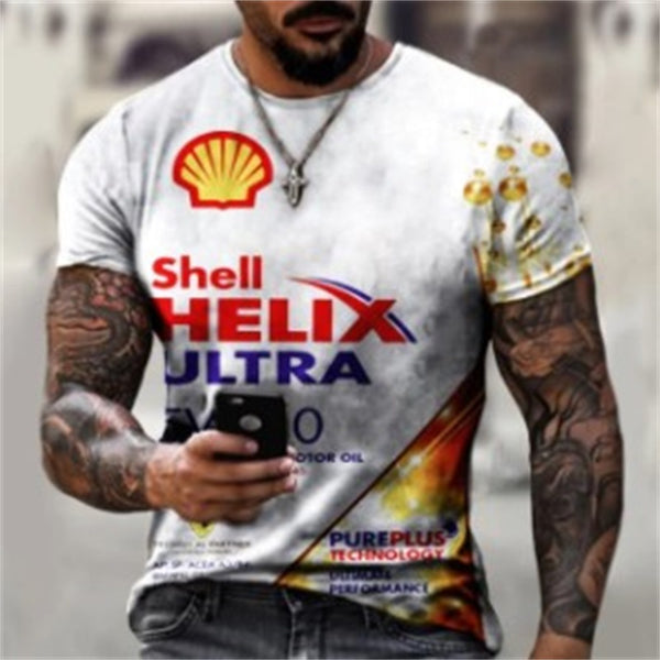 Camiseta Estampada de Manga Corta para Hombre - Diseño Digital