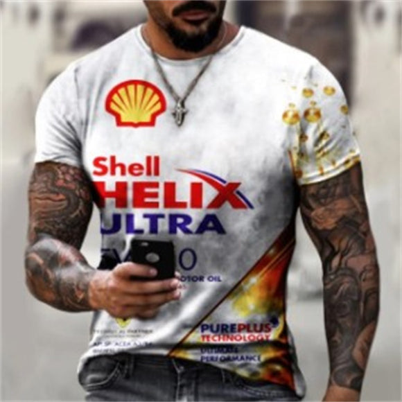 Camiseta Estampada de Manga Corta para Hombre - Diseño Digital