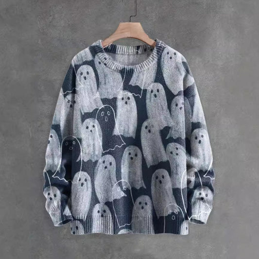 Sudadera Cuello Redondo Hombre con Estampado Digital 3D en Relieve