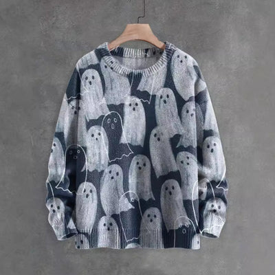 Sudadera Cuello Redondo Hombre con Estampado Digital 3D en Relieve