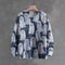 Sudadera Cuello Redondo Hombre con Estampado Digital 3D en Relieve