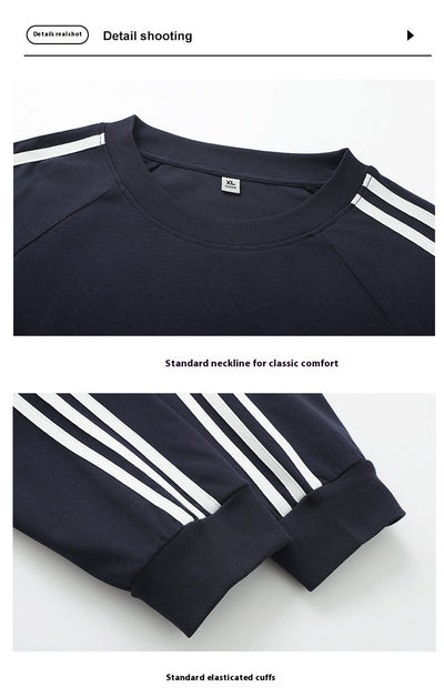 Playera Retro Americana de Manga Larga con Tres Barras para Hombre - Image 13