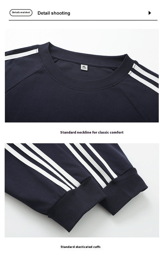 Playera Retro Americana de Manga Larga con Tres Barras para Hombre - Image 13