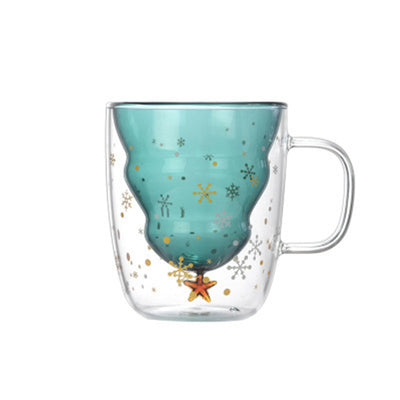 Taza de Café Navideña de Vidrio Resistente al Calor con Tapa y Asa - Image 7
