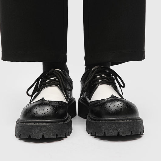 Zapatos de Cuero Casual con Tallado Brogue para Hombre - Image 3