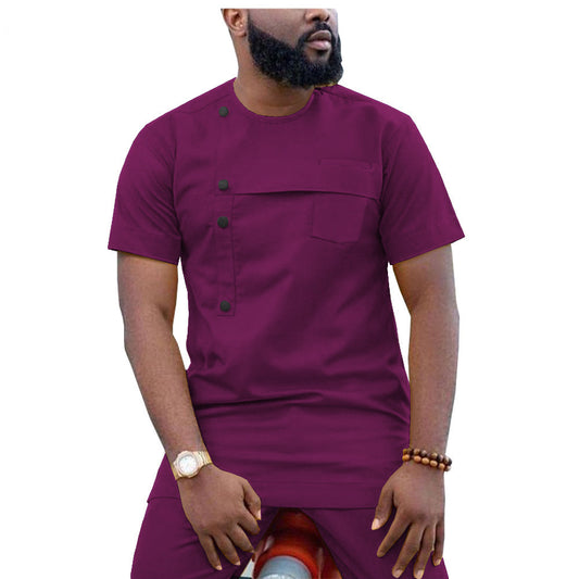Conjunto Dashiki Africano: Pantalón y Camisa para Hombre - Image 2