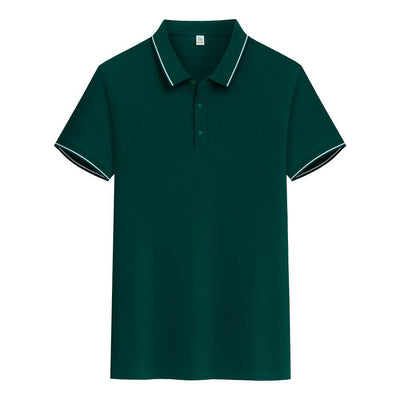 Polo de Algodón Puro Business Casual con Solapa - Manga Corta - Image 12