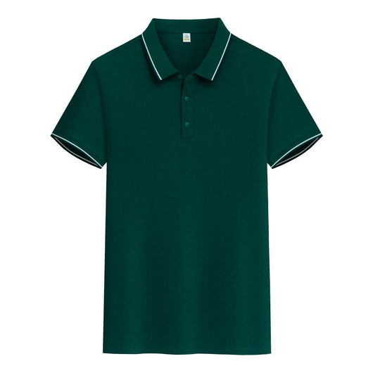 Polo de Algodón Puro Business Casual con Solapa - Manga Corta - Image 12