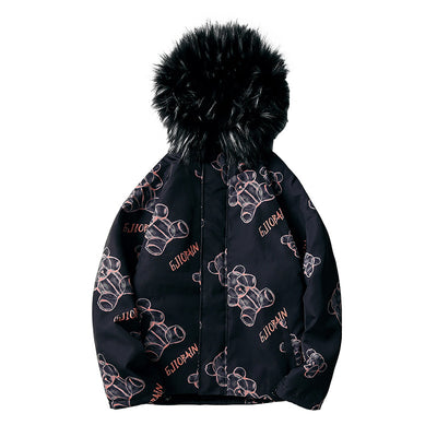 Chaqueta de Algodón Estampado Oso para Parejas - Image 6