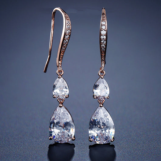 Aretes de Zircón Gota de Agua RAKOL - Elegancia Simple para Toda Ocasión - Image 5