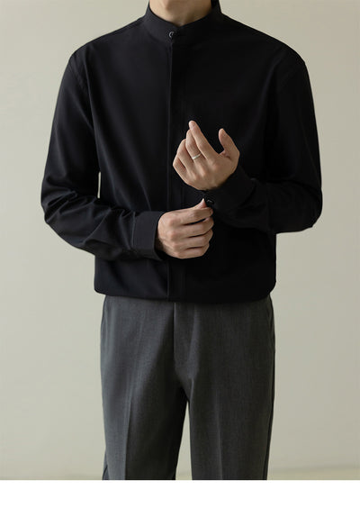 Camisa de Negocios Moderna Hombre Corte Coreano Antimanchas sin Arrugas - Image 14