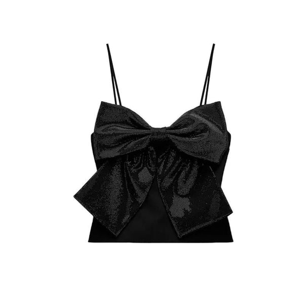 Top Corto sin Mangas con Moño de Strass - Image 6