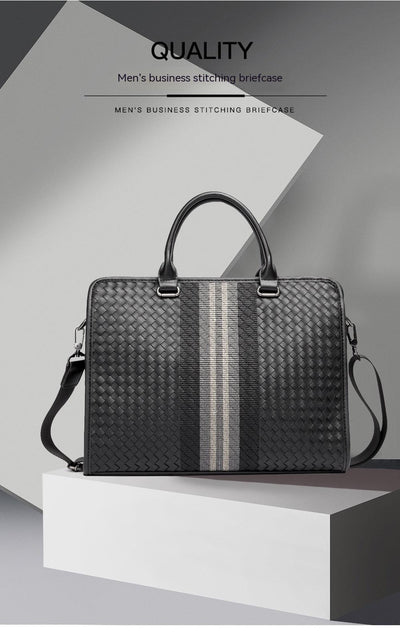 Maletín Profesional Hombre Crossbody Tejido - Bolsa Ejecutiva para Computadora - Image 13