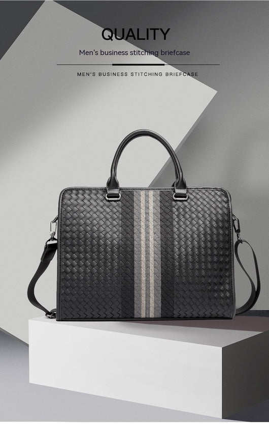 Maletín Profesional Hombre Crossbody Tejido - Bolsa Ejecutiva para Computadora - Image 13