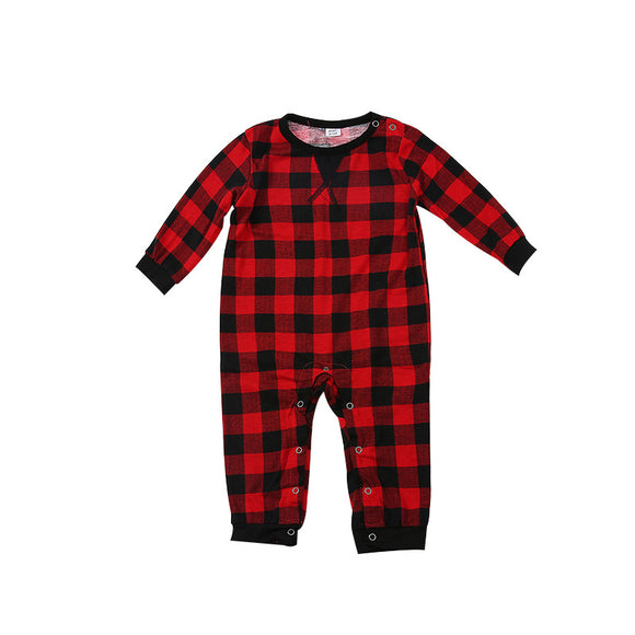 Pijamas Navideños a Cuadros para Toda la Familia - Manga Larga