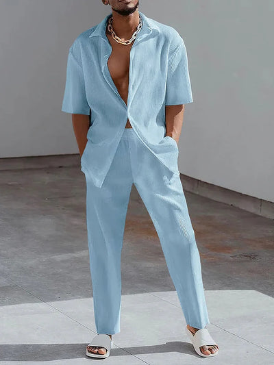 Conjunto de Pantalón y Camisa Manga Corta con Efecto 3D - Image 7