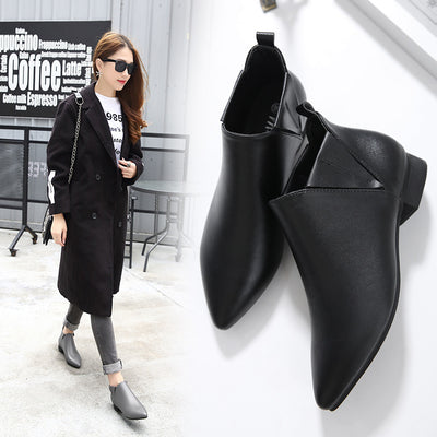 Zapatos Planos de Cuero Ante Estilo Británico para Mujer Talla Grande - Image 10