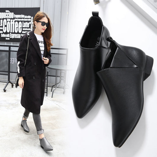 Zapatos Planos de Cuero Ante Estilo Británico para Mujer Talla Grande - Image 10