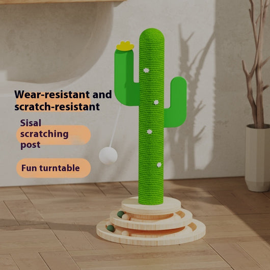 Torre de Juego para Gatos con Rueda Giratoria y Madera Maciza - Image 3