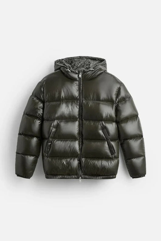 Chaqueta Negra de Algodón con Capucha - Estilo Casual - Image 8