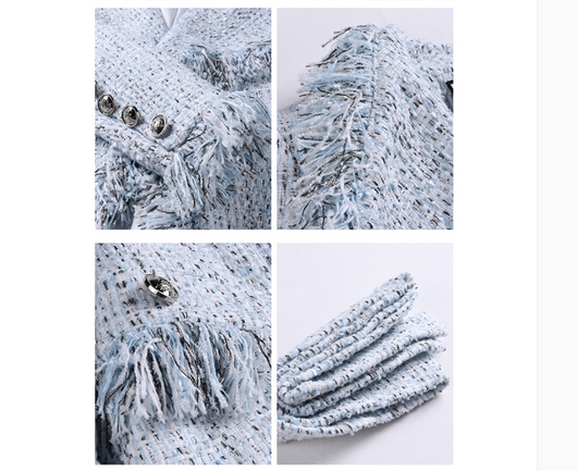 Chaqueta Oversized con Solapas Grandes y Flecos para Mujer - Image 15