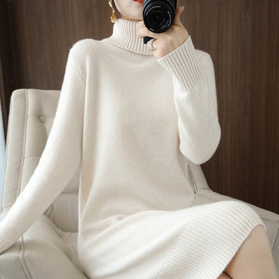 Falda Larga de Lana Otoño Invierno con Blusa Base Térmica para Mujer - Image 11
