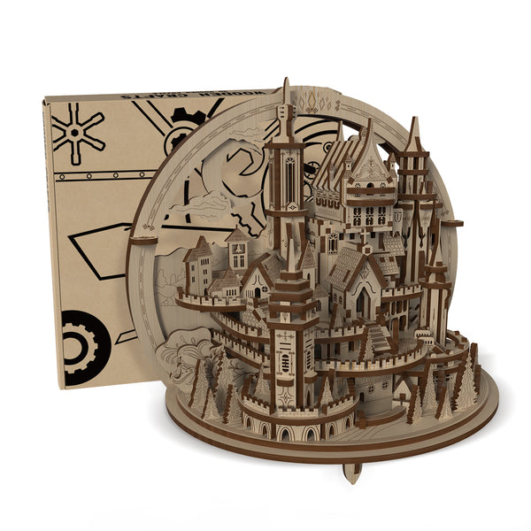 Castillo del Viento Susurrante - Puzzle 3D de Fantasía