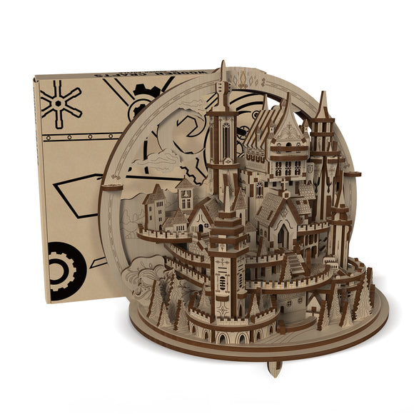 Castillo del Viento Susurrante - Puzzle 3D de Fantasía