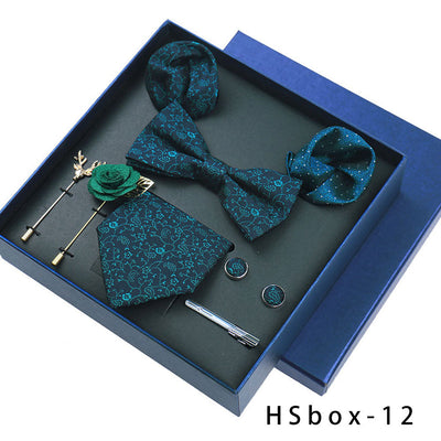 Set de 8 Piezas Accesorios Formales para Hombre - Corbatas, Moños y Pañuelos - Image 13