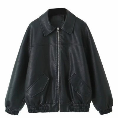 Abrigo de Cuero PU Americano para Mujer - Image 4