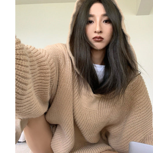 Suéter Hoodie Tejido Holgado para Mujer - Comodidad Casual - Image 3