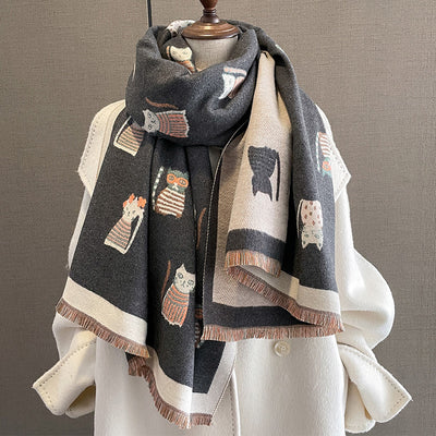 Bufanda de Cashmere Artificial Estilo Coreano Versátil Invierno Mujer - Image 10