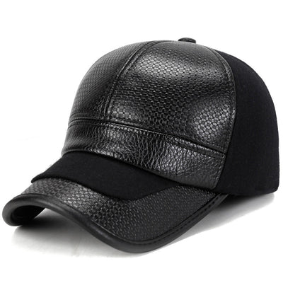 Gorra de Béisbol en Cuero PU Acolchada y Térmica para Hombre - Image 7