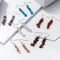 Aretes de Piedra de Cristal Natural para Mujer