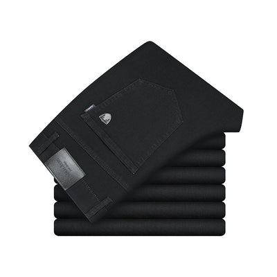 Pantalones Vaqueros Holgados Talla Grande Estilo Dad Jeans Casual Hombre Negro - Image 5