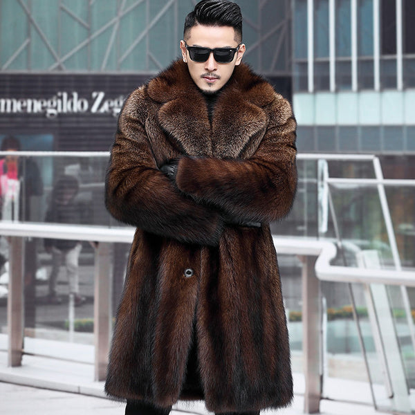 Chaqueta de Cuero Sintético Grueso para Hombre
