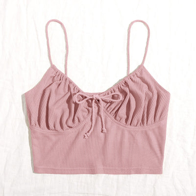 Camisola Sexy con Tirantes Delanteros y Pliegues en el Pecho - Image 11