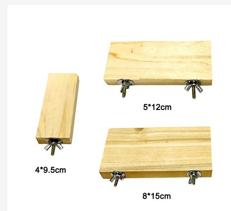 Barra de Ejercicio y Mordida para Hámster y Loro con Madera Natural