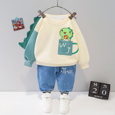 Conjunto de Suéter Infantil Estampado de Manga Larga - Image 7