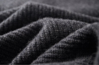 Cardigan de Lana Pura con Cierre para Hombre - Abrigo Solapa Otoño Invierno - Image 17