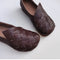 Zapatos Tejidos de Cuero Retro para Mujer - Casual y Versátil