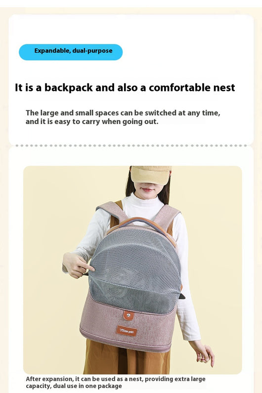 Mochila Transportadora Respirable para Gatos de Gran Capacidad Expandible - Image 17