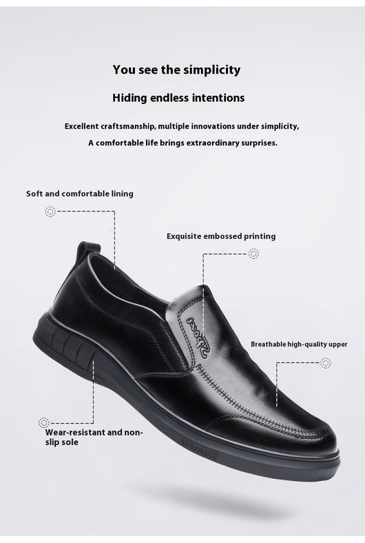 Zapatos Casuales de Cuero para Hombre con Suela Blanda Antideslizante - Image 12