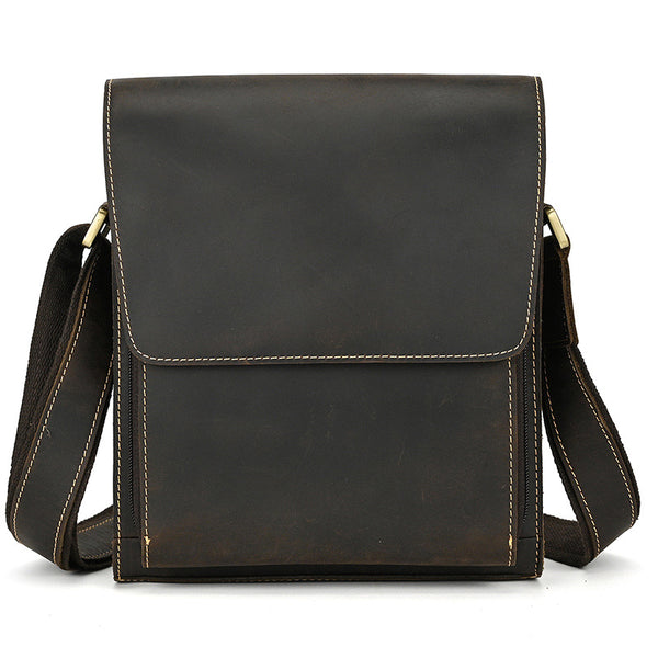 Bolso Bandolera de Cuero Genuino para Hombre