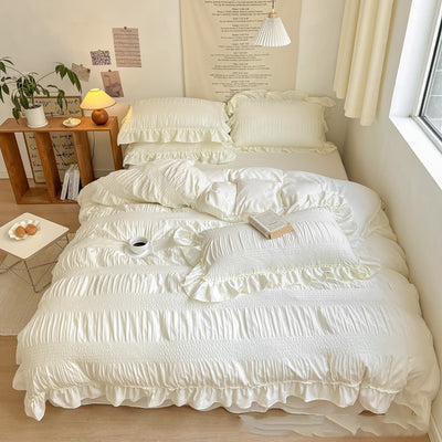 Juego de Cama Princesa de 4 Piezas Suave y Plisado - Image 8