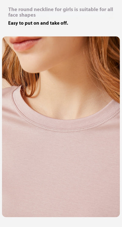 Blusa Fresca de Algodón y Seda de Gusano para Mujer - Manga Corta Verano - Image 19
